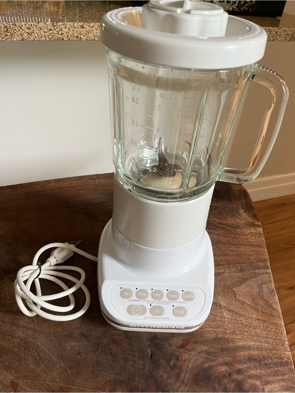 KitchenAid White Glass Countertop Blender